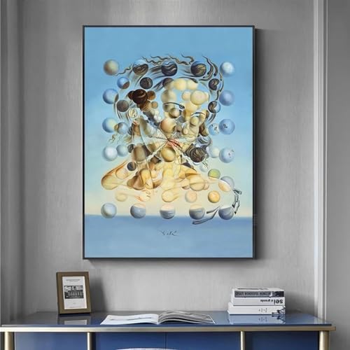 Peinture célèbre Salvador Dali pour salon moderne, toile Galatée des sphères 60 x 80 cm