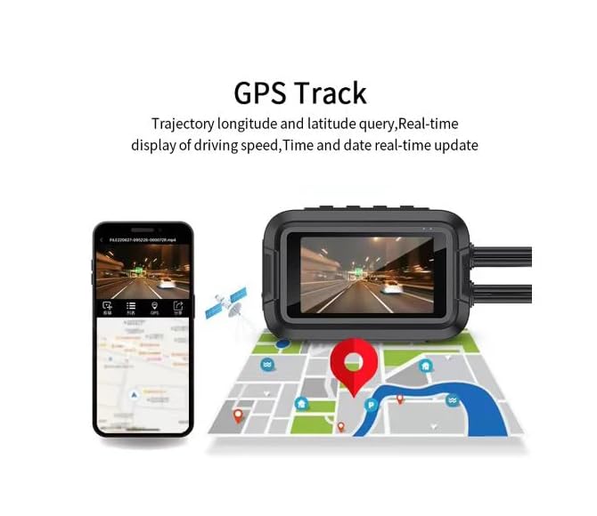 Podwójny rejestrator motocyklowy 1080P przedni widok z tyłu HD 1080P motocyklowy rejestrator wideo ekran IPS WiFi motocykl DVR kamera samochodowa czarna skrzynka