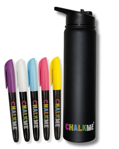 CHALKME Kids Water Bottle 25oz Stainless Steel Vacuum Insulated with
