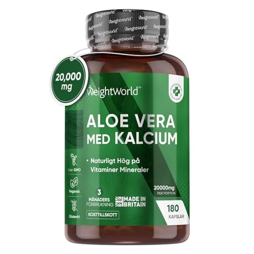 Aloe Vera tarmrengöring med kalcium - 12 000 mg - 180 kapslar (räcker upp till 3 mån) - Motverkar uppblåsthet, gaser och obehag i magtrakten, innehåller vitamin-C, E & B12 - Tillverkad i EU
