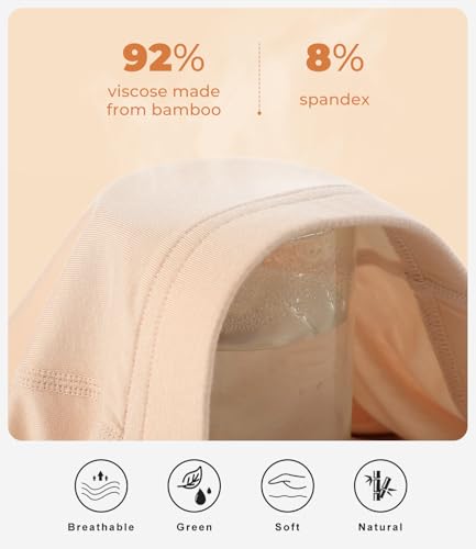 BAMBOO COOL Womens Boxer Briefs Underwear Boy Shorts Soft Stretch Panties for Women, 4 Packs2