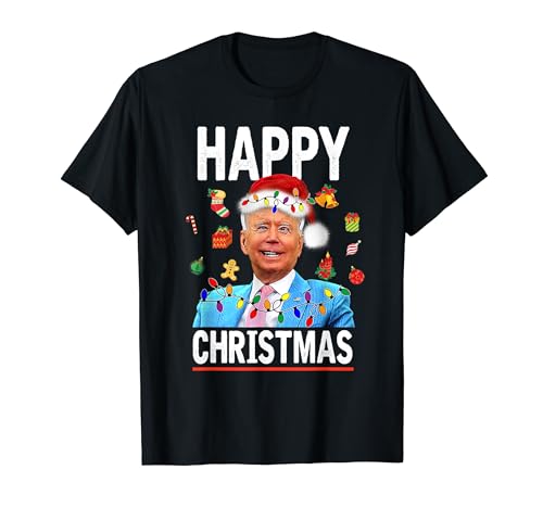 Happy Christmas Joe Biden Costume Confused Halloween Biden T-Shirt