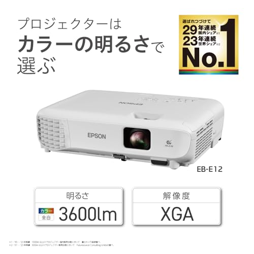 Image of Epson EB-E12 HDMI Business Projector LCD 3600lm XGA 2.4kg