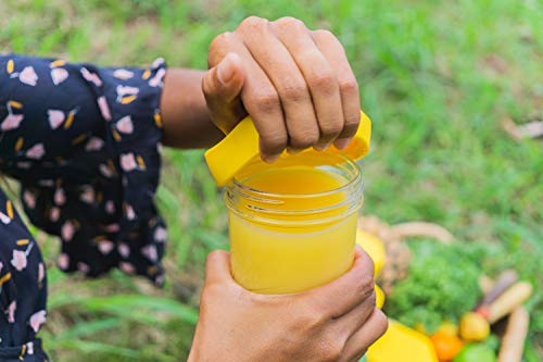 Houserry Deluxe Easy-Grip Easy-Open 100% Silicone Mason Jar Lid - Wide Mouth (Yellow, 3Pcs) #TOP4