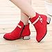 IWIHMIV Toddler Girls Ankle Boots Low Heel Short Fall Booties with Side Zipper Fashion Dress Ankle Booties（Red,2.5