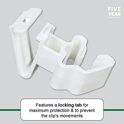 Powerfields Safe-Fence White T-Post Polytape Insulator - TP-25 Electric Fence Insulators (25 Pieces) - Image 5