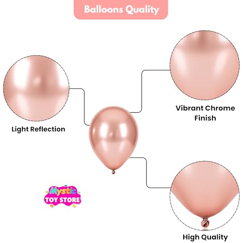 Image of Happy Birthday Decoration Kit for Baby Teenage Girls Men Women Adults Home Table Year With 30 Pc Rose Gold White Balloons 1 Pc Pink Happy Birthday Paper Banner 1 Pc Golden Foil Curtain Items Set Combo