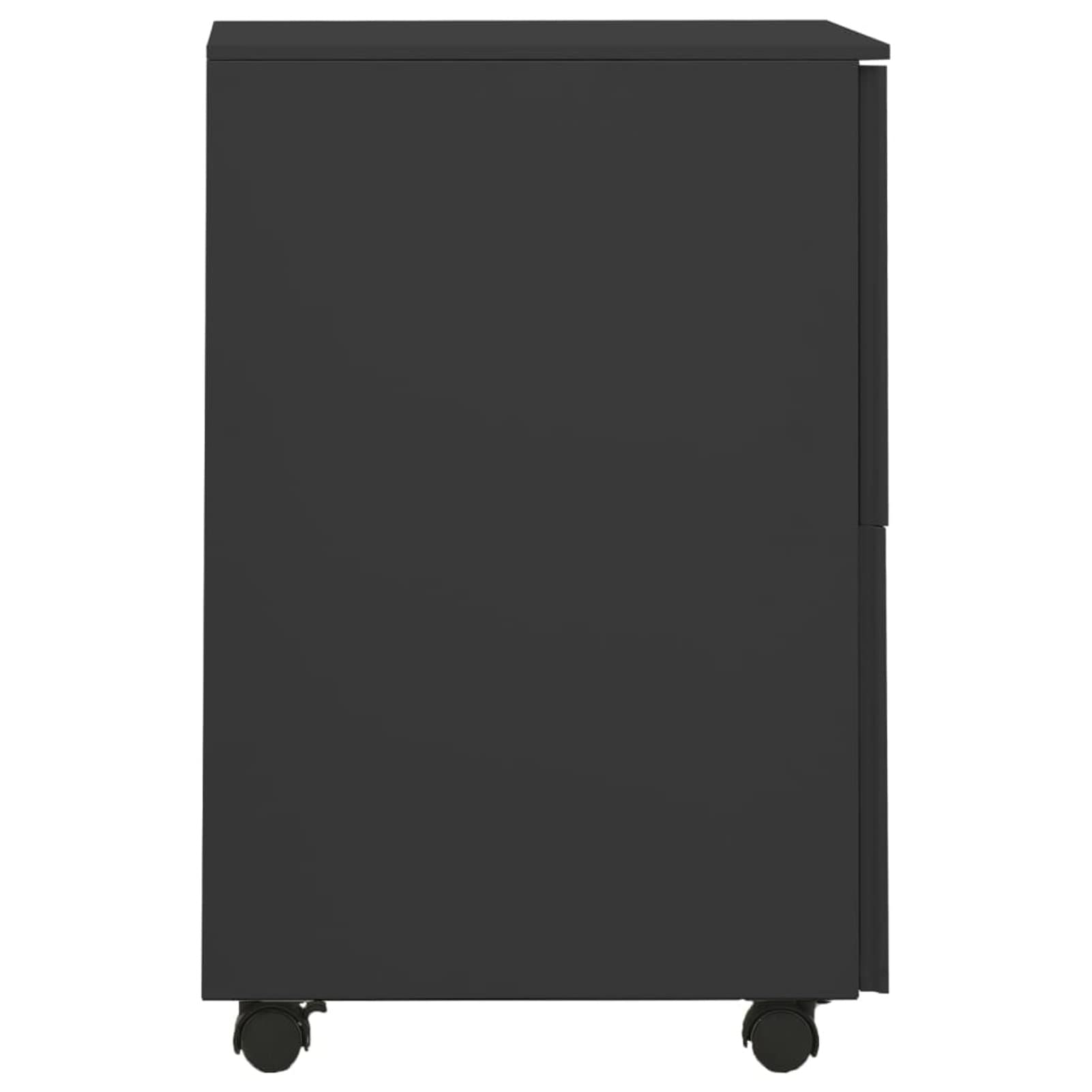 GuyAna Schedario Mobile Antracite 39x45x67 cm in Acciaio,Schedario,Schedario da Ufficio,Mobiletto per Documenti(SPU:335977)