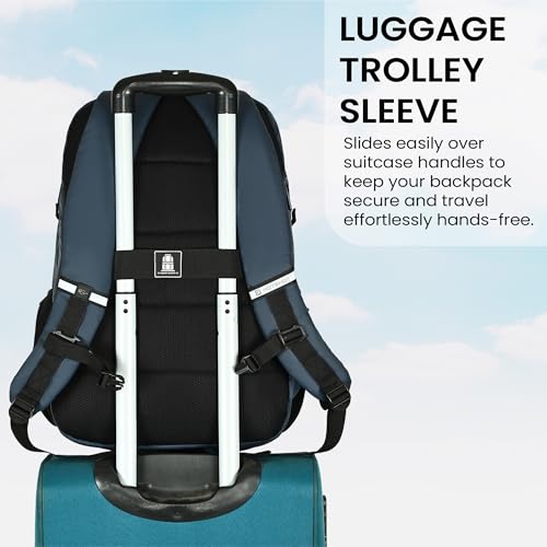 Image of HOT SHOT QUANTUM 1355| 35 L unisex laptop backpack |15.6 inch|Detachable Key Ring,|Trolley sleeve|laptop bag for men|office & college|bag for men & women