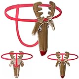 Herren Strings Rentier Unterhosen Sexy Thong Tange für Herren Unterwäsche Pouch Slips Lustige G-String Mankini Unterhosen Männer