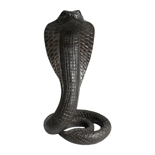 MagiDeal Statue de serpent Sculpture de serpent Décoration d'intérieur Figurine animale unique pour salon intérieur extérieur, Marron et Noir