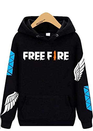 Moletom Canguru Preto Free Fire Angelical Jogador Tamanho: GG; Cor: Preto