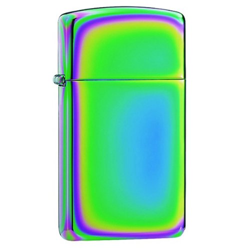 Zippo Spectrum(Tm) Rainbow Of Colors Design Slim Style Lighter - Chrome Plated Finish