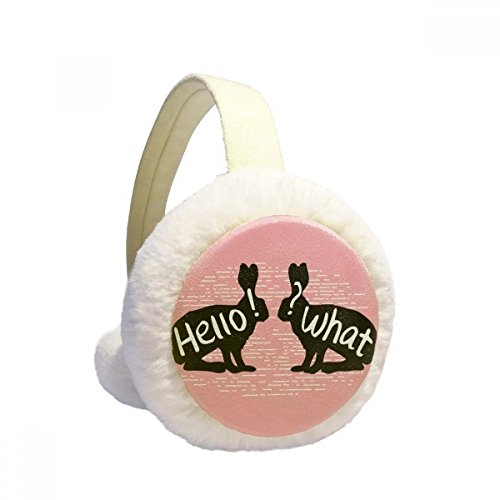 Orejeras de invierno plegables de conejo negro como regalo original 2