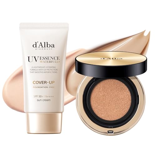 [d'Alba����] 2��Z�b�g/UV�x�[�X&�N�b�V�����t�@���f �J�o�[&�c�� �J�o�[�x�[�W�� UV�G�b�Z���X�T���N���[�� 50ml + �O���E�t�B�b�g�Z�����J�o�[�N�b�V���� 23�� (15g) SPF50+ PA++++ �J�o�[�� ���ω��n ���Ă��~�� 