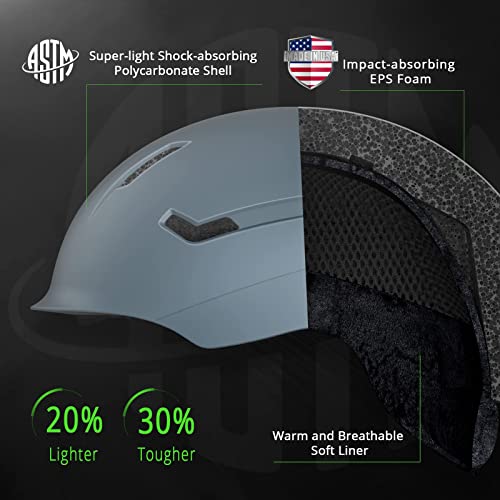 Extremus Snow Bound Ski Helmet - Impact Resistance Ventilation Snowboard Helmets with Removable Fleece Liners, Safety-Certified Snow Helmet for Adults - Thumbnail 2