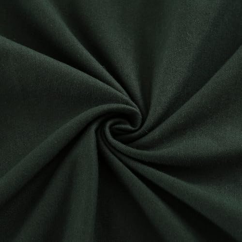 Image of Household Cotton Jersey Knit Pillowcases, Soft and Breathable Travel Pillow Cases with Envelope Closure, 13 inch x 18 inch 2 Pack (Dark Green)