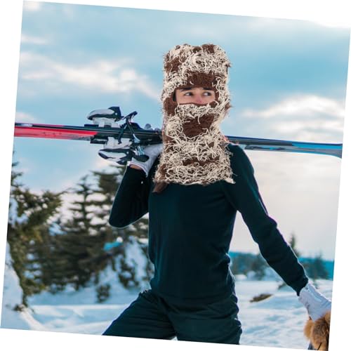 Máscara de esquí Healeved Balaclava Gorro Knitted Camo para Hombres y Mujeres, Cubierta facial completa antiviento con protección para actividades al aire libre en climas fríos miniatura 2