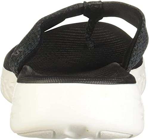 Skechers Skechers womens On-the-go 600 - Best-liked Flip Flop, Black/White, 10 US