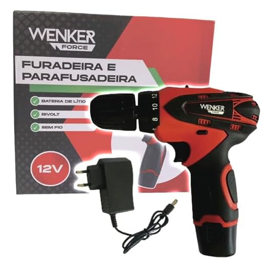PARAFUSADEIRA FURADEIRA 12V 3/8 LITIO BIV WENKER FORCE