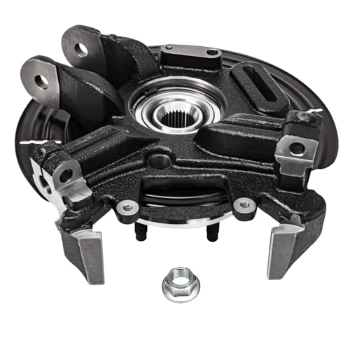 Image of Detroit Axle - Rear Steering Knuckles w /Wheel Hubs Brake Calipers Replacement for Ford Explorer Mercury Mountaineer - 4pc Set