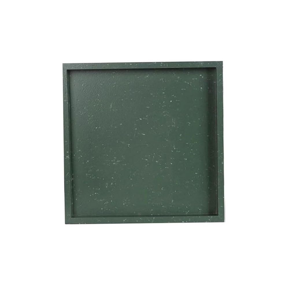 Prettiee plant dish saucer Imitation Cement Simple Style Saucer, for Indoor Decoration Square Plant Drip Tray (Green XXX_Large)