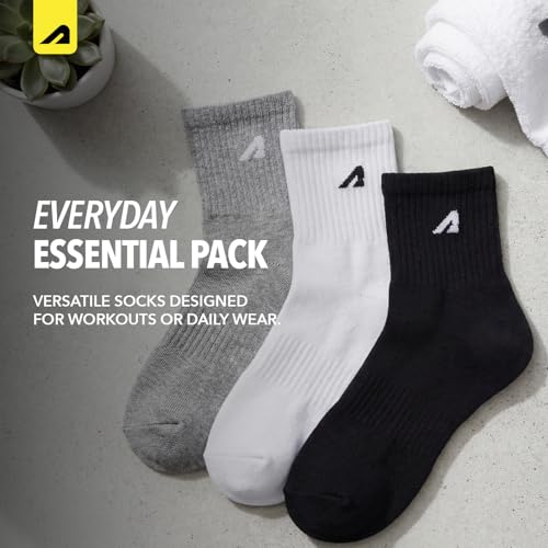 Image of Boldfit Socks for Men Combed Cotton Crew & Calf Length Formal Socks Breathable Anti-Odour Arch Support Anti-Slip Fit Reinforced Heel & Toe Soft Durable Office & Casual Wear, Pack of 3