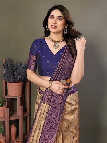 Image of Women's Kanjivaram Soft Silk Banarasi Saree With Blouse Piece | Banarasi Sari For Women | Saree with Blouse piece