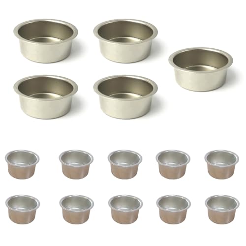 LZbeove 15pcs Candle Holder Inserts Candlestick Holders Cups DIY Tealight Candle Holders for Taper Candle Chime Candles Candle Drip for Table Centerpiece Decor Christmas Wedding (Argent)