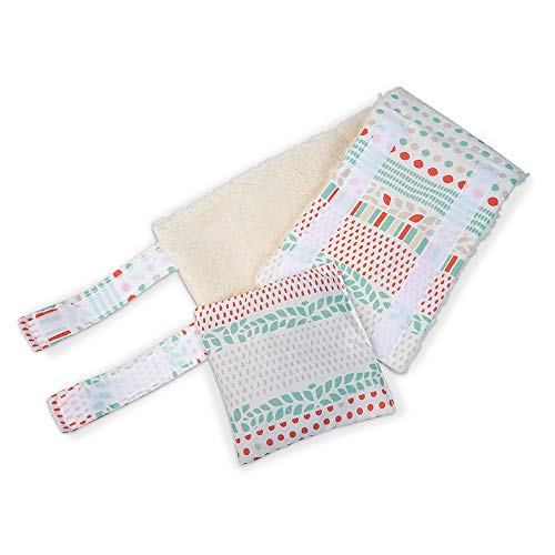 GRÜNSPECHT Bio Brust- und Bauchwickel für Babys Set aus Wickel mit Klettverschluss & Traubenkern-Kissen bei Bauchschmerzen & Blähungen Größe 1: 1-12 Monate (672-V1)