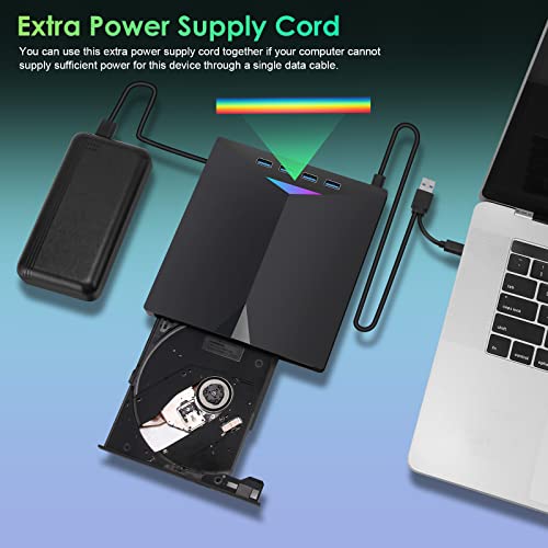 Hcsunfly External CD/DVD Drive for Laptop, Type-C CD/DVD Player USB 3.0 Portable Burner Writer Reader Compatible with Mac MacBook Pro/Air iMac Desktop Windows 7/8/10/XP/Vista (7 in 1) by Hcsunfly - Image 6