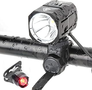 Nestling Super Bright Bike Light USB Rechargeable, 1200 Lumens Waterproof Road/Mountain Bicycle Headlight and Rear Light Set, Easy to Install for Men Women Kids Road Mountain Cycling