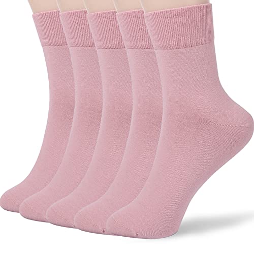 Image of FGZ Women Thin Cotton Socks Soft Cozy Socks Cute Ankle Crew Socks 5 Pairs