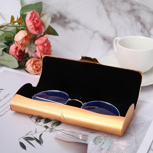 Image of Hifot Aluminium Glasses Case, Slim Reading Glasses Case, Portable Travel Metal Eyeglass Spectacles Protection Hard Shell