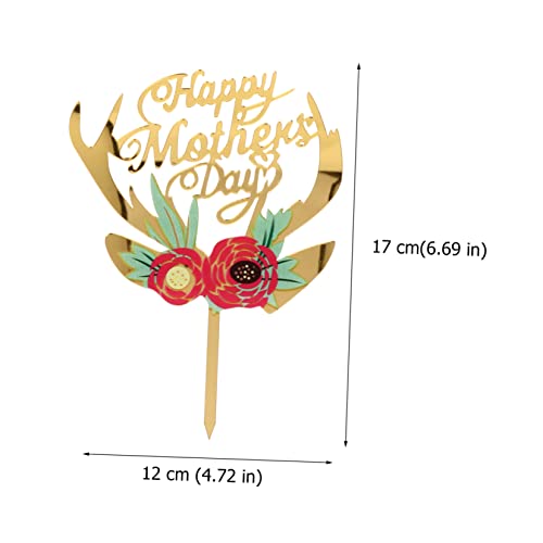 Abaodam 4 Pçs Flor Picks Toppers Pick Carta Cartões De Decoração Acrílico Para Aniversário Dia Mães