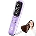 Kabellose Haarglätter Bürste - 3 Temperaturstufen, professionelle Keramikbeschichtung, Ionentechnologie - 160°C-200°C - Multifunktionale Stylingbürste für glattes Haar, perfekte Locken (Violett)