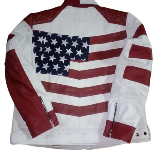 Generic Men's Real Leather Jackets USA Flag Inspired4
