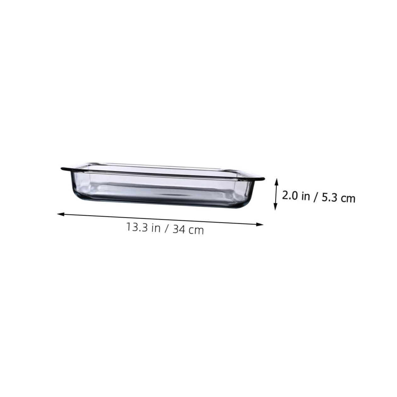 Fuente de Vidrio Templado para Hornear de 2l, Transparente, 1 Pieza