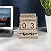 Notakia Perpetual Calendar Wooden Calendar Blocks Vintage Wood Block Calendar for Home Office Desk Accessories Week Month Date Display (Wood Color Home)