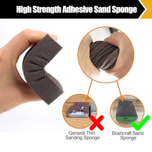 10 Pack Sanding Sponge, Washable and Reusable Sanding Block for Wood Drywall Metal Glasses Coarse/Medium/Fine/Superfine in 60/80/120/220 Grit Sandpaper Block Sand Paper Brick (3.9'' × 2.8'')