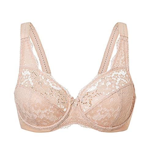 Brassière intégrale grand maintien : adieu inconfort avec ce soutien-gorge en dentelle chair 85G