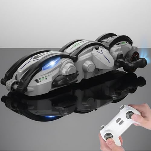 Image of Remote Control Rolling Stunt Car for Kids | RC Stunt Snake Car 360 Tumbling & Spinning Action, Cool Lighting Design Toy Car for Boys | Gift for Kids- Multicolor (Color As Per Stock)