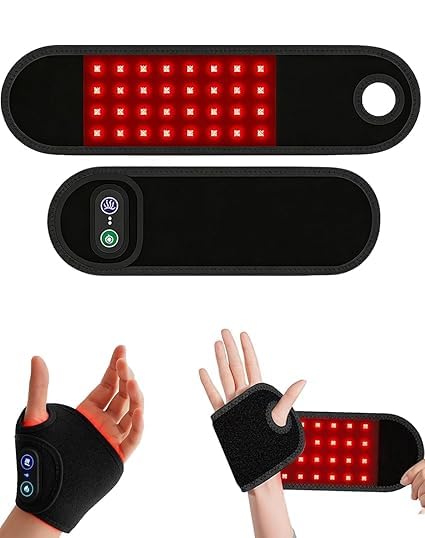 Cordless Electric Wrist Heating Pad with 3 Heat Levels 3 Vibration Modes