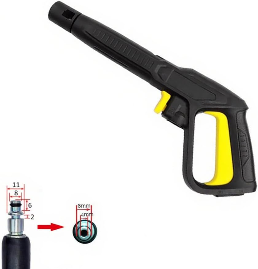 MINGOU High Pressure Water Gun Spray Pressure Washer Trigger Gun Replacement for Bosch Long Power Washer Gun, Max 1740 PSI(Yellow)