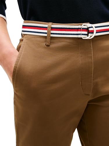 Image of Tommy Hilfiger Women's Twill Slim Chino Pants with Stretch Mid Rise Ankle Pants