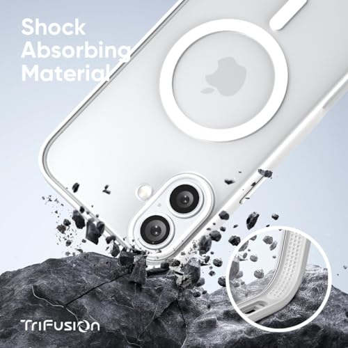Protection iPhone 16 Plus antichoc compatible MagSafe blanc transparent - 3