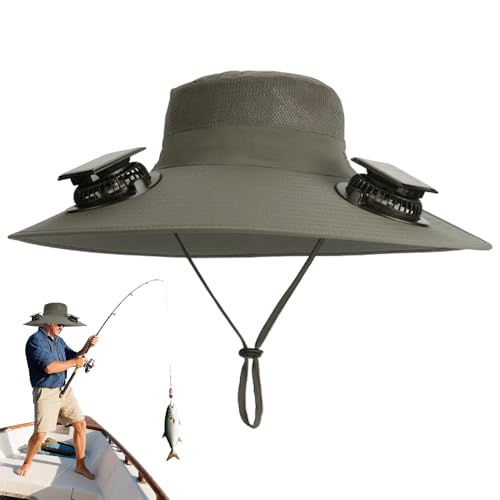 Chapeau avec ventilateur solaire homme pour ne plus souffrir du soleil au jardin