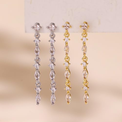 Save on Solistra 14K Gold Plated Cubic Zirconia Dangle Earrings