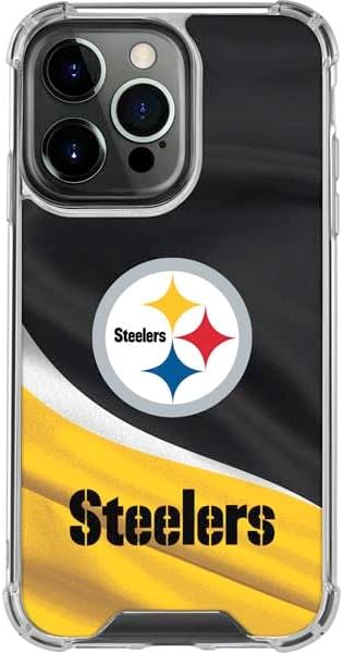 Skinit Clear Phone Case Compatible with iPhone 16 Pro Max - Officially Licensed NFL Pittsburgh Steelers Design
