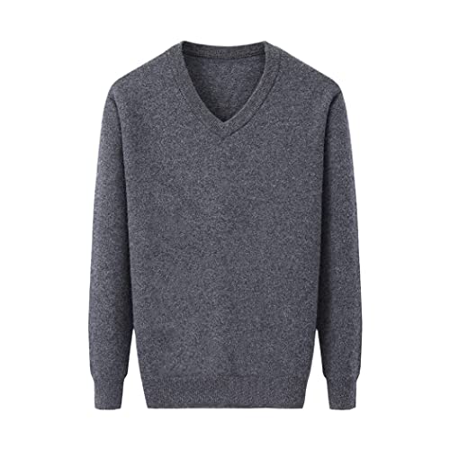 Pull cachemire homme grande taille XXXXL chaud col V tricot épais